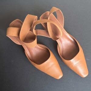 RolisaStyle Lanna Cross Strap Leather Pumps